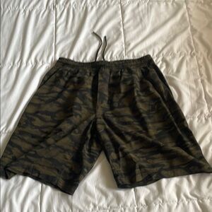 lululemon athletica Camouflage Athletic Shorts - Black and Brown